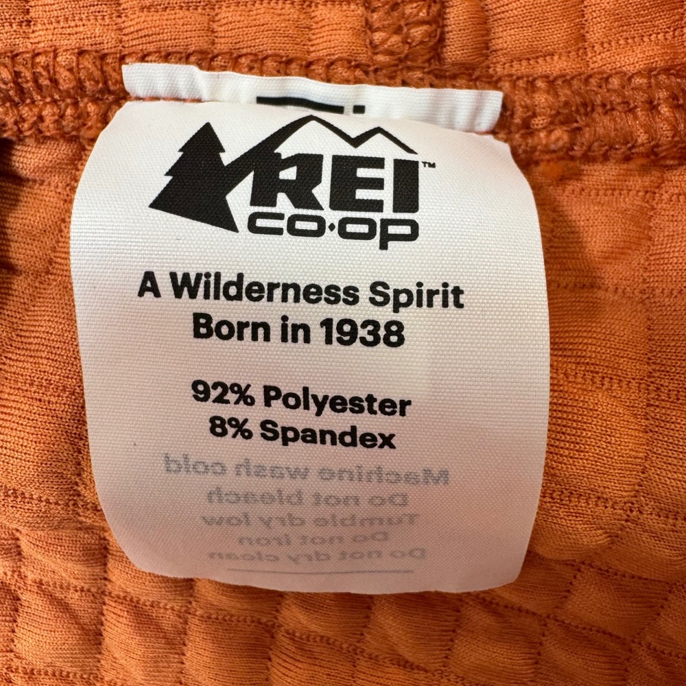 REI Lightweight Polartec Power Grid Jacket Orange Full Zip Womens Small Gorpcore - Picture 7 of 15